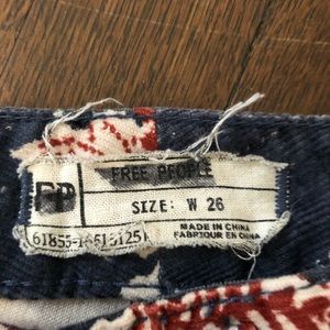 Free people patterned corduroys